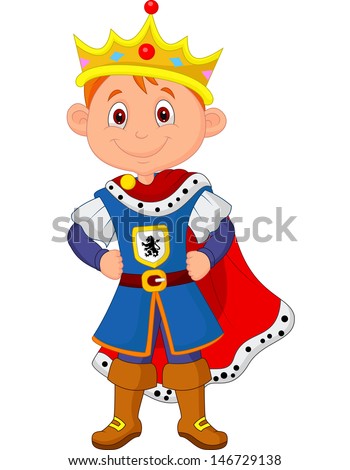 Cute Boy King Costume Stock Vector 146729138 - Shutterstock