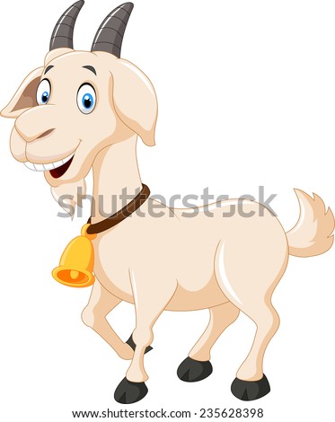 Cute Cartoon Goat Stock Vector 235628398 - Shutterstock