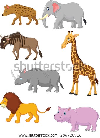 Wild Animal Cartoon Stock Vector 182233844 - Shutterstock