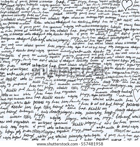 handwriting on paper