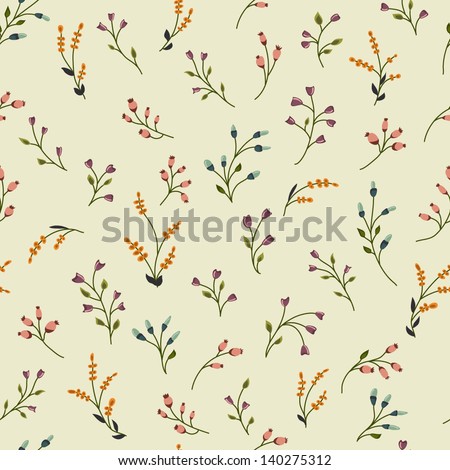 Seamless floral pattern with flowers