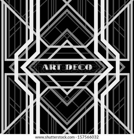 Abstract Geometric Pattern Art Deco Style Stock Vector 