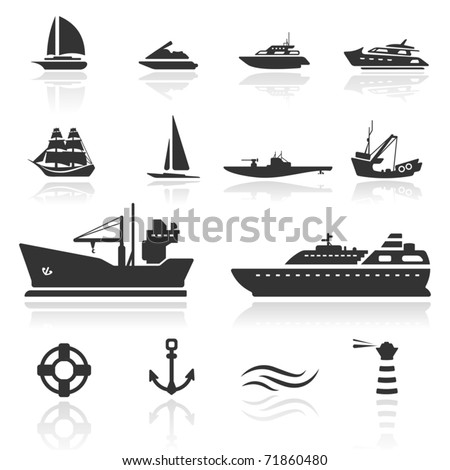 Icon set Boats