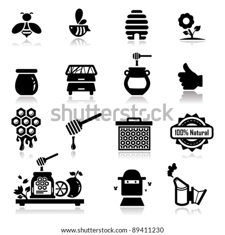 Icons set Honey
