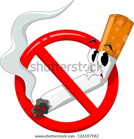 Cartoons No Smoking Sign Stock Vector 27935227 - Shutterstock