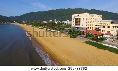 Beach in Quy Nhon city, Binh Dinh province, Vietnam