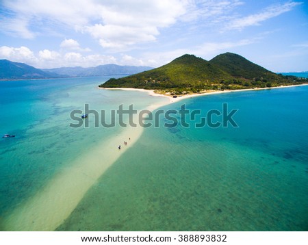Diep Son islands from highview in Khanh Hoa province, Vietnam.