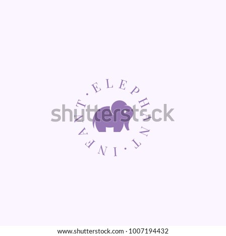 Infant Elephant Abstract Vector Sign Symbol Stock Vector Infant Elephant Abstract Vector Sign Symbol Stock Vector