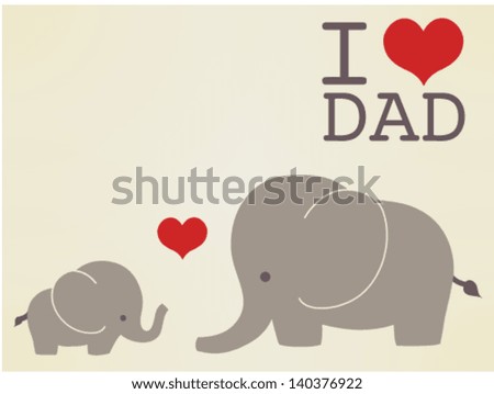 Happy fathers day card - Vector File EPS10
