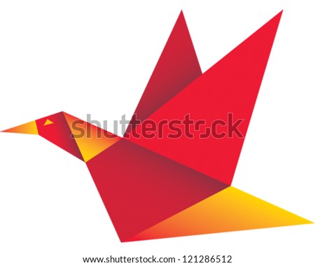 птичка логотип оригами bird logo origami без смс