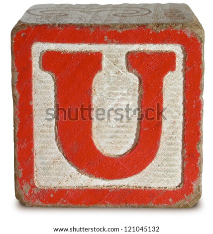 Photograph Wooden Block Letter U Stock Photo 121045132 - Shutterstock