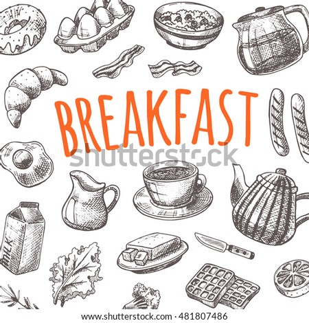 Restaurant Kitchen Hand brunch card elements kitchen hand drawn stock vector 551982880 Restaurant Kitchen Hand brunch card elements kitchen hand drawn stock vector 551982880