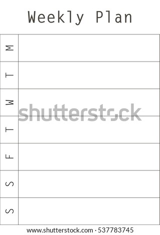 blank weekly planner
