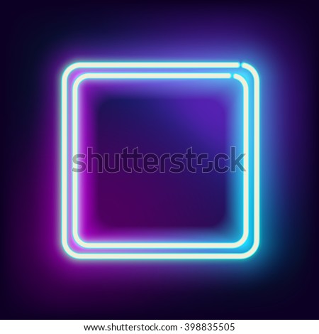 Download Neon Blue Square Empty Place Your Stock Vector 398835505 ...