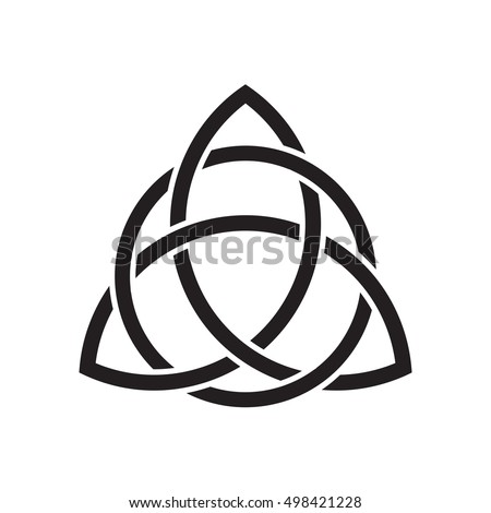 Trinity Knot Triquetra Ancient Celtic Symbol Stock Vector 498421228 ...