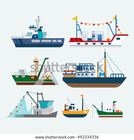 Fishing boats and Ships