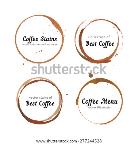 Coffee Ring Stain Card Logo List 库存矢量图 277244528 ...