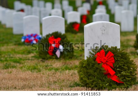 Headstone Arlington National Cemetery Winter Near Stock Photo 533455666