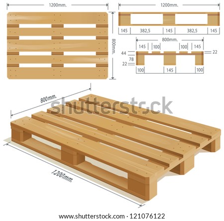 What is the size of a standard wood pallet?