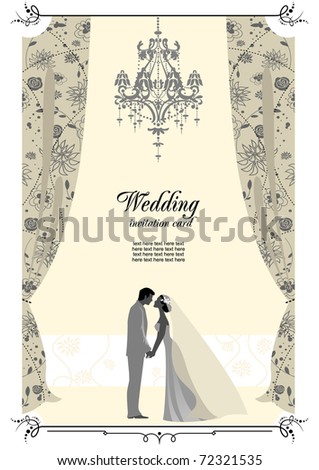 Wedding card with space for text