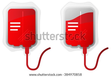 Blood Bag On Transparent Background Stock Vector 384970858 - Shutterstock