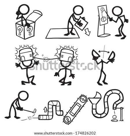 Hermit Extreme Physical Mental Training Stick Stock Vector 218683687 ...