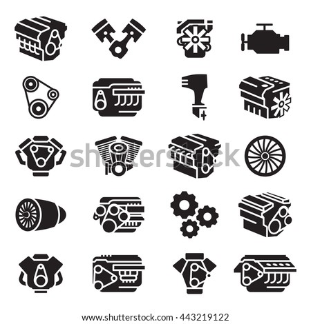 Turbines Technology Aircraft Engine Icon Symbol Stock Vector 443218768 ...