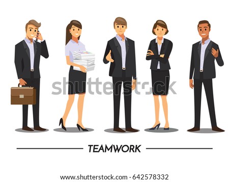 Business People teamwork ,Vector illustration cartoon character.