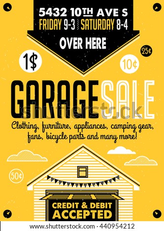 yard sale flyer free template