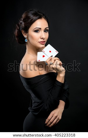 Sexy Woman Poker Cards arkivfoto (rediger nå) 405223318 – Shutterstock