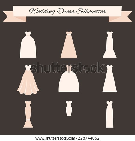Bride Silhouettes Set Stock Vector 66098209 - Shutterstock