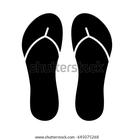 Flip Flops Slippers Silhouette Vector Symbol Stock Vector 645075268 ...