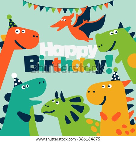 Download Happy Birthday Lovely Vector Card Funny Stock Vector ...