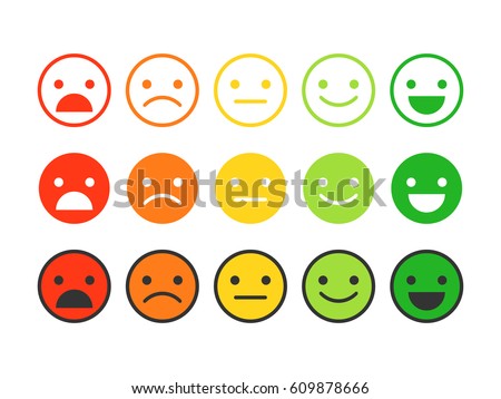 Set Smiley Icons Different Emotions Stock Vector 161757554 - Shutterstock