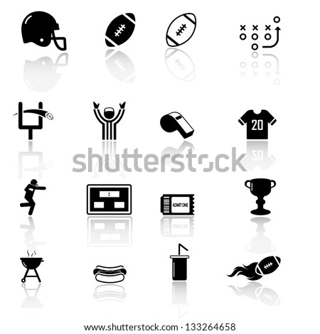 American Football Icons Stock Vector 133264658 - Shutterstock