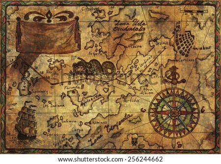 Old Map Sea Monster Stock Images, Royalty-free Images & Vectors 