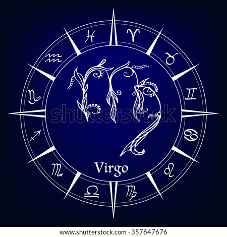 Zodiac Sign Virgo Stock Vector 359002703 - Shutterstock