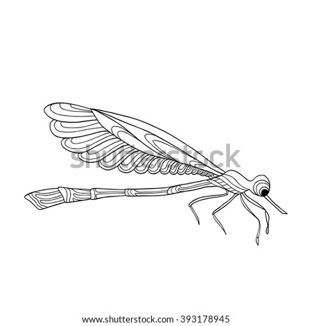 decorative dragonfly coloring book for adult and older children coloring page with colored sample - Dragonfly Coloring Page decorative dragonfly coloring book for adult and older children coloring page with colored sample - Dragonfly Coloring Page