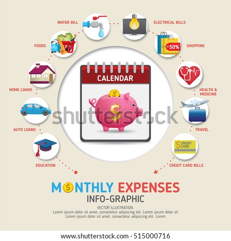 Monthly Expenses Stock Images, Royalty-Free Images & Vectors | Shutterstock