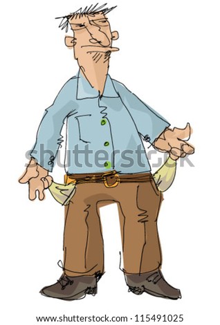Poor Man Cartoon Stock Vector 115491025 - Shutterstock