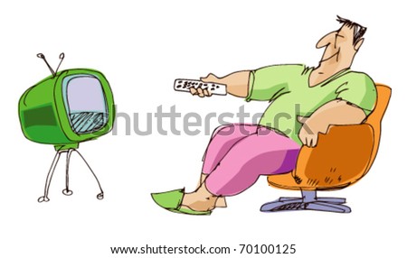 People watching tv cartoons Stock Photos, Images, & Pictures | Shutterstock