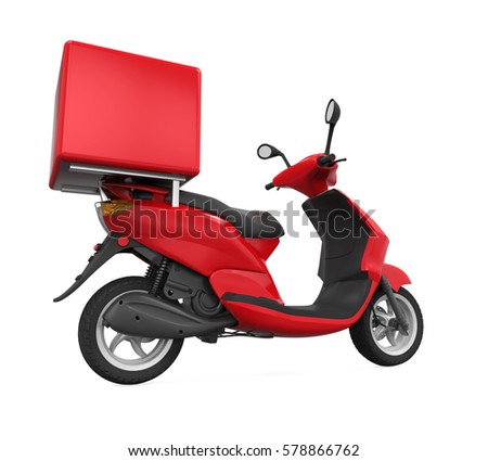 Download Motorcycle Delivery Box 3d Rendering Stock Illustration ...