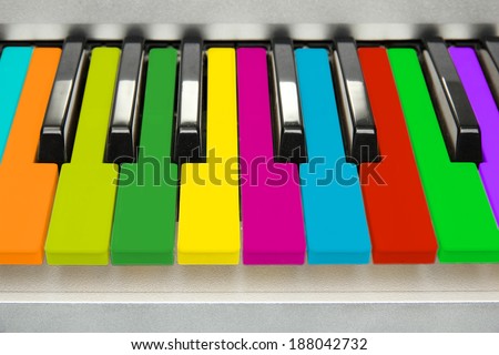 Color Isolated Piano Keys Colors Rainbow Stock Photo 932319 - Shutterstock