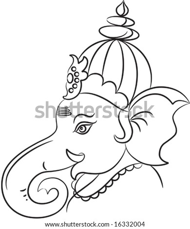 Stock Images similar to ID 23685514 - calligraphic ganesha aum ...