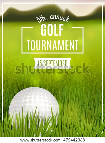 Golf Tournament Poster Template Flyer Design Stock Vector 475442368 Shutterstock Golf Design Template