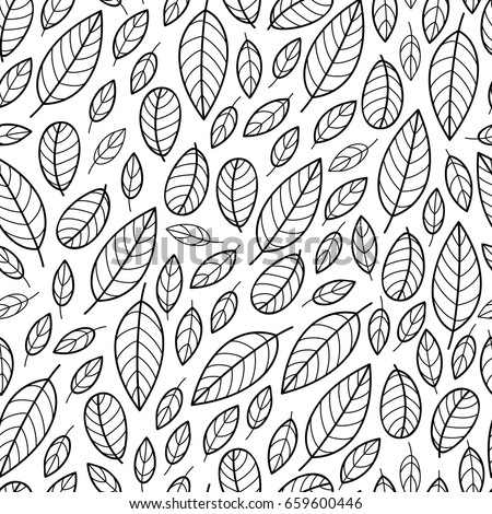 Cute Vector Leaf Seamless Pattern Abstract Stock Vector 573900043 ...