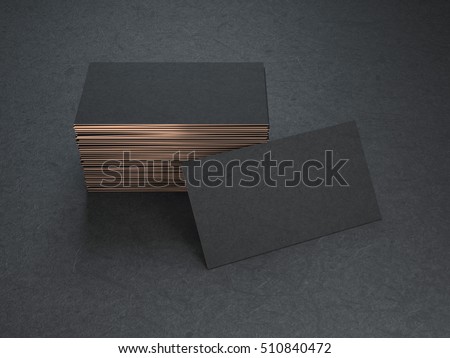 black background business cards