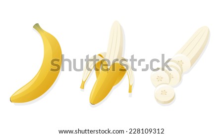banana cartoon vector illustration cuts