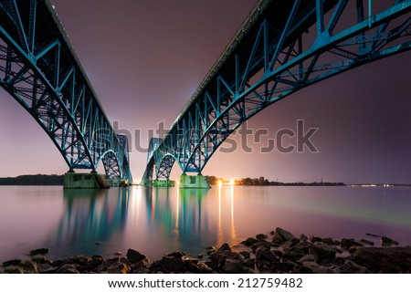 South Grand Island Bridge spans the Niagara River in Upstate New York.