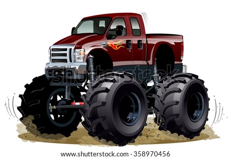 Cartoon Monster Truck Available Eps10 Separated Stock Vector 250446610 ...